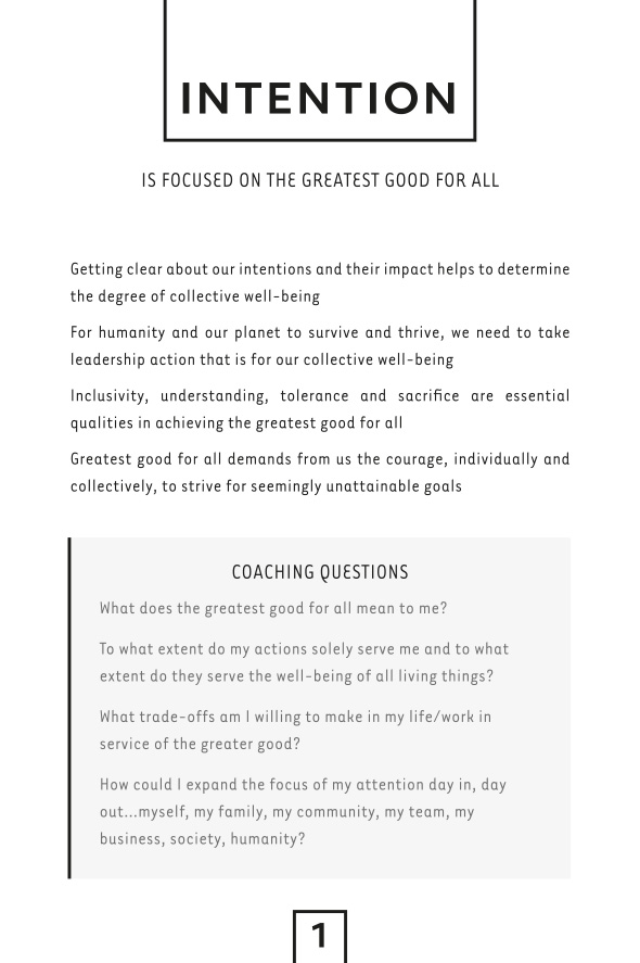 Conscious Leadership cards sample