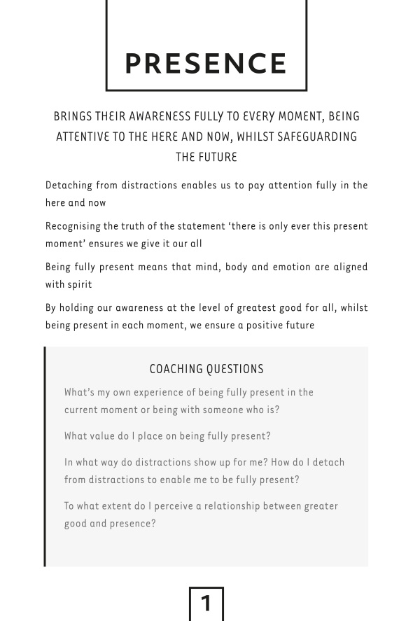 Conscious Leadership cards sample