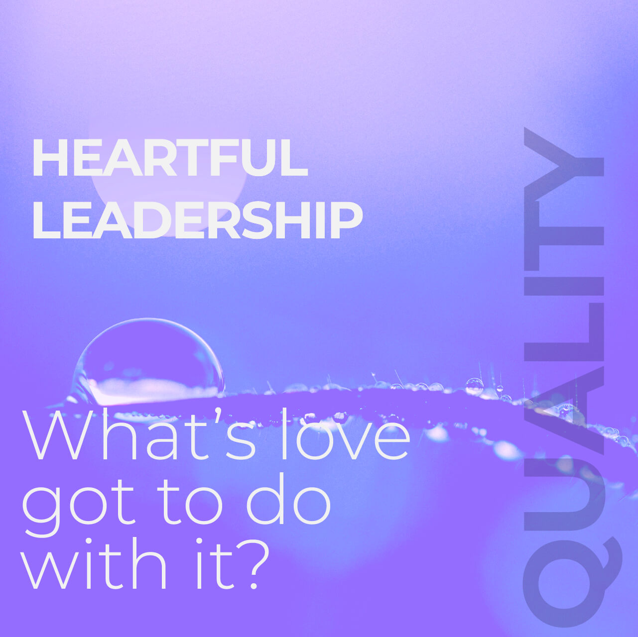 Heartful Leadership - What's love got to do with it?